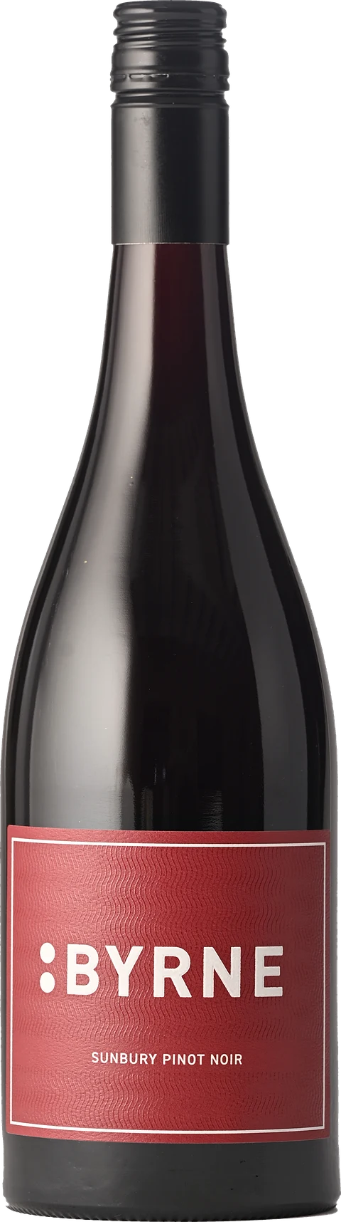 A bottle of Byrne Sunbury Pinot Noir.